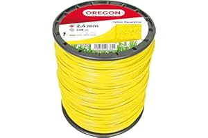 Oregon Filo da Taglio Quadrato Giallo per Decespugliatori e Tagliaerba, in Nylon Professionale, Adatto alla Maggior Parte dei Decespugliatori, 2.4 mm x 225 m (69-415-Y)
