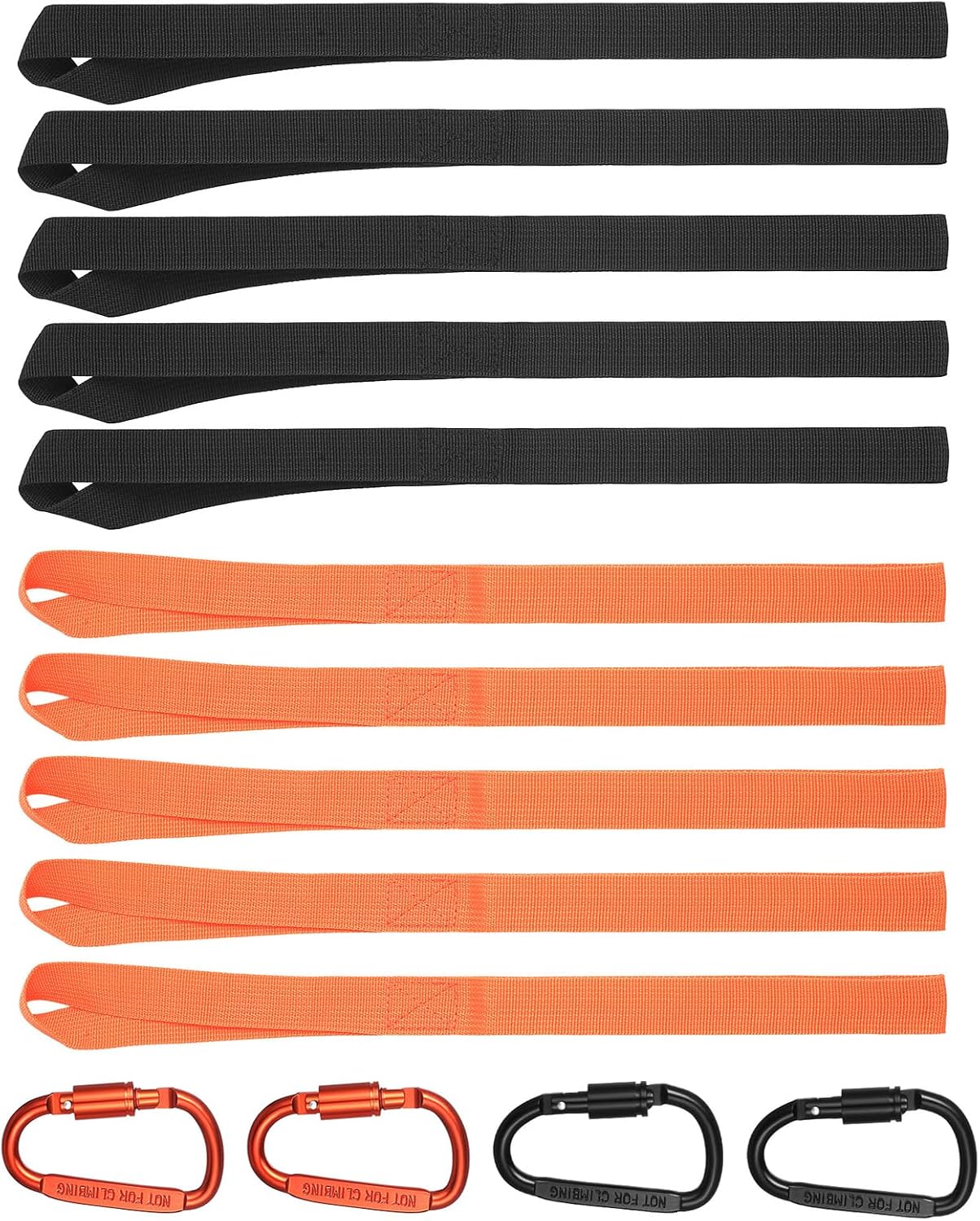 10 Pcs Soft Loop Tie Down Straps, 25mm x 20cm Heavy Duty Tie Down Anchor Straps for Motorcycle Handlebar, Motorbike, Roof Rack, with 4 Hooks Connectors
