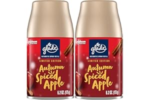 Glade Automatic Spray Refill, Air Freshener for Home and Bathroom, Autumn Spiced Apple, Limited Edition Scent, 6.2 Oz, 2 Count