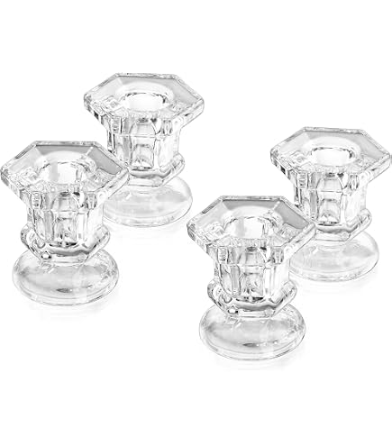 Centrotavola Candele Decorative Portacandele Conici In Vetro - 12 Pezzi Dorati, Per Matrimoni E Decorazioni Decorazioni Feste Eleganti - 4