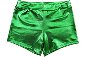 CARNAVALIFE Pantaloncini in metallo lucido da donna, sexy da donna, per costumi da ballo, discoteca e feste