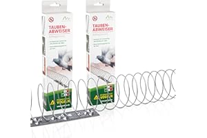 GARDIGO® Taubenabwehr Spirale I 8 Spiralen je 125cm, Gesamtlänge 10m I Made in Italy | Vogelabwehr Spirale aus Edelstahl I Taubenschreck für Balkon, Dachkasten | Vogelschutz, Tauben vertreiben