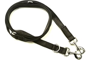 CHURCH PRODUCTS UK 25mm Police Style Dog Training Leads Obedience Control Recall Leash Multi-Functional Double Ended (11ft (3.3m) Brown)