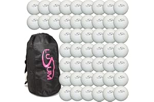 Lusum 4 Dozen Dimple Training Hockey Balls with a Ball Bag - 48 x Hockey Balls With a Bag