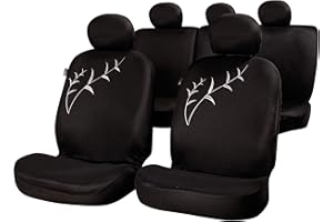 SUMEX Fun826N - Funda Textil para Asientos Tallo Negra, 15 Piezas