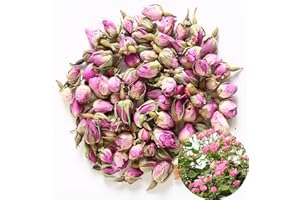 TooGet Fragante Rosado Natural Brotes de Rose Pétalos de Rosa Damascena Secado al por Mayor de Rosa, Culinario de Grado Alimenticio - 60g