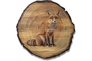 DARO Design - Wandbild Fuchs Größe 45cm - Kunstdruck aufhängefertig - Wanddekoration Thema Jagd, Natur, Tiere