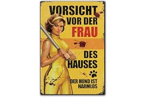 ‎LANOLU LANOLU Kühlschrankmagnete lustig- Vorsicht vor der Frau des Hauses -Geschenke für Hunde-Liebhaber- lustige Magnete mit Sprüchen und witzigen Motiven 8x5,5cm
