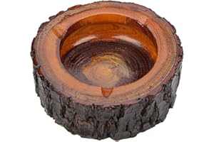 Sorandy Cenicero de Madera, Cenicero de Cigarrillos Vintage a Prueba de Viento, Cenicero de Mesa Portátil para Exterior Interior, Regalo para Hombres, Mujeres, Fumadores de Tabaco(11-12cm)