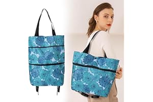 FGXY Carrello Della Spesa, Carrello Spesa Pieghevole, Carrello Pieghevole, Carrello Portaspesa Con Ruote, Portaspesa Ruote, Riutilizzabile, Rispettoso Dell'Ambiente, Pratico(Orchidea fortunata)