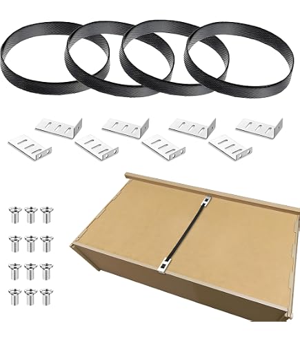Kit Staffe Di Supporto Per Cassetti In Metallo 34x3x1 Cm, Per MDF E Truciolato – Riparazione E Rinforzo