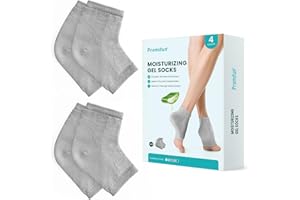 Feuchtigkeitsspendende Fersensocken für rissige Fersenbehandlung – Promifun 2 Paar Fersensocken für trockene, rissige Füße – Reparatur von rissigen Fersen für Damen und Herren (grau)