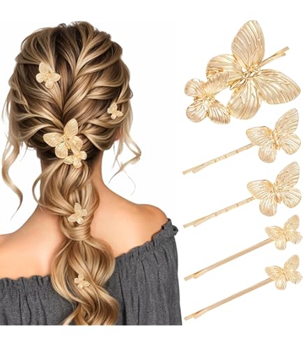 6 fermagli per capelli a farfalla dolci e colorati adatti per