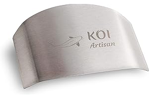 KOI Artisan Finger Guard Chopping – Stainless Steel Finger Shield for Cutting, Slicing and Dicing – Knife Finger Guard - Perfect Kitchen Gadget – Exclusive Kitchen Accessory Gift