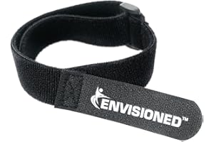 ENVISIONED Velour Cinch Straps 2" x 20" - 6 Pack, Soft Touch Microfiber Reusable Hook and Loop