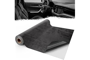 Mbsomnus Dark Gray Velvet Fabric 200x40 cm Self Adhesive Microfiber Fabric Faux Suede Self Adhesive Felt for Cockpit Interior Car Dashboard Furniture Jewelry Drawer DIY Repair