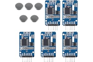 RTC IIC Módulo de precisión Clock,QIQIAZI Tiempo Real Módulo Reloj RTC Sensor con Batería Compatible con Arduino (5PCS)