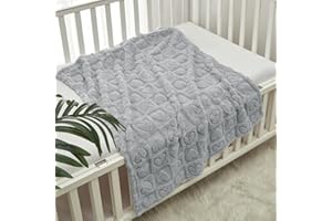 CREVENT 75cmX100cm Gemütliche weiche warme Sherpa Baby Decke für Mädchen Jungen, Neugeborene Essentials für Kleinkind, Baby Dusche Empfangen Geschenk mit grauem Herz