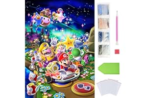 ANHEXUAN Jeux Brother DIY 5D Kit Diamond Painting Figurine Anime 30x40cm,Peinture Diamant pour Enfant et Adultes Debutant,Ideal pour la decoration Maison/Salon/Chambre/Bureau