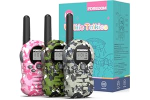 FOREDOM Walkie Talkies für Kinder Walkie Talkies Funkgeräte Set Spielzeug für Jungen & Mädchen 3-12 Jahre, Geschenke Outdoor-Abenteuer – 3er Set