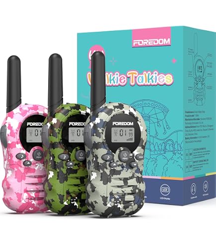 Talkies-walkies Rechargeables FOREDOM – Lot 2 – 22 Canaux – 3 Km – LED – Enfant 3-12 Ans