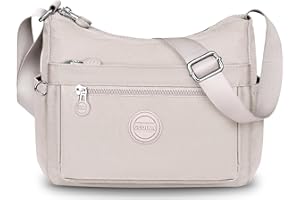 VOBUKE Bolso Bandolera Mujer Impermeable Bolsos de Hombro Casual Mujer de Nailon Moda Crossbody Múltiples Bolsillos Bolsa de Cuerpo Cruzado con Correa Ajustable para Viaje shopper Escuela so Diario