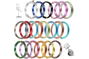 CHENGCKJ 100m Basteldraht 20 Farben Aluminiumdraht 1mm Draht Für DIY Bindedraht Dünn Biegbar Schmuckdraht flexibel Wire für Schmuckherstellung Handwerk Modellieren Armaturen Skulpturen