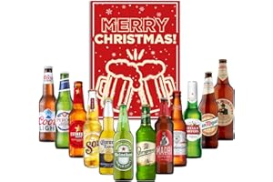 Beer Gifts for Men and Women - Includes Christmas Card - 12x330ml Bottles - World of Lager Gift Set - Perfect Beer Selection Gifts by Liquid Vault
