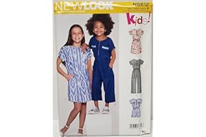 New Look NewLook Pattern N6612 Children's, Girls' Jumpsuit, Romper and Dress, Paper, White, VARIOUS