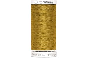 ‎NÄHMIT Nähmit - Gütermann DENIM 100-Meter Jeansgarn hochwertig und reißfestes Nähmaschinengarn + GRATIS FARBKARTE (A07-1970)