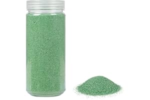Heku 30330-17: Arena decorativa, color verde, 750 g, en lata resellable, 750g