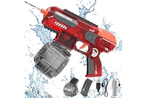 KADAYAYA Pistola ad Acqua Elettrica Giocattolo, Pistole a Spruzzo Automatiche, Fucile d'Acqua per Bambini 3-6, Pistola Aquatici Giocattoli per l'Estate, Regalo Giocattoli d'Acqua per Bambini 3 4 5 6 (Rosso)