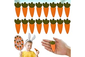SRV HUB 16x Carrot Easter Foam Stickers in Reusable Bag - Craft Foam Stickers with Self-Adhesive Backs for Kids Easter Arts and Crafts, Size-7cm
