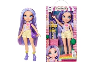Rainbow High My Fashion Style Doll - Violet - 28 cm Lila Modepuppe mit Aufsehenerregendem Outfit und Schicker Handtasche, zum Spielen, Bewegen, Sammeln, Für Kinder von 4 bis 12 Jahren
