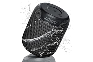 Ortizan Bluetooth Speaker Mini Portable Wireless Bluetooth Speaker with 15W Enhanced Bass, Outdoor Speakers IPX7 Waterproof, 1000 Min Playtime, Durable Loud Wireless Speaker for Travel