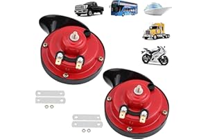 Yungeln Train Horns per Camion 300DB Alta Aria Elettrica Lumaca Corno, 12V Impermeabile Treno Horns Kit Super Forte per Camion, Auto, Moto, Biciclette e Barche 2 PZ