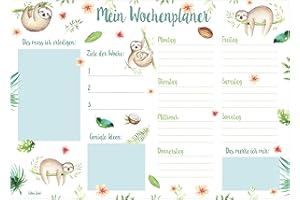 Edition Seidel Sous-main semainier en papier à déchirer - Format A3 - 25 feuilles - Sous-main en papier - Planning hebdomadaire - Sous-main de table (paresseux)