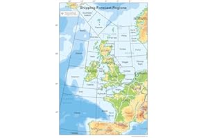 TIGER MOON THE TIGER MOON TRADING COMPANY LTD United Kingdom Shipping Forecast Regions Map (A1 Size 59.4 x 84.1 cm)