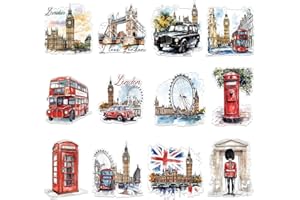 HAFRILY 12 Pcs London Fridge Magnets London Souvenirs Gifts london bridge Metal Fridge Magnets British Travel Tourist Gift for Holiday Home Office Kitchen