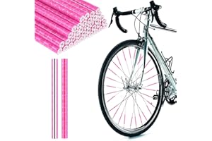 Abeillo 36Pcs Reflective Spoke Covers for Bicycle, 360° Visibility 2.9Inch Bike Spoke Reflectors for Night Riding, Bike Wheel Reflector Tube Reflective Spokes Skins Wheel Decoration Reflectors