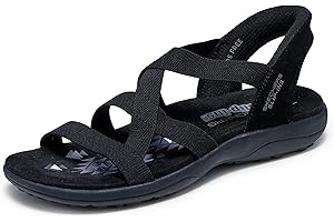 Skechers Damen Reggae Slim – Stretch Flex Hands Free Slip-ins Sandale
