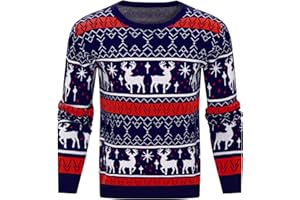 Litherday Men's Christmas Jumpers Knitted Pollover Sweaters Long Sleeve Xmas Jumpers Winter Crew Neck Crew Xmas Sweaters S-XXL