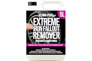 ULTIMA-PLUS XP Extreme Iron Fallout Remover - Safe for all Wheel Types - Removes Iron Particles & Dirt from Paintwork, Alloys, Metal, Glass, Mirrors and More - pH Neutral Formula (5 Litres)