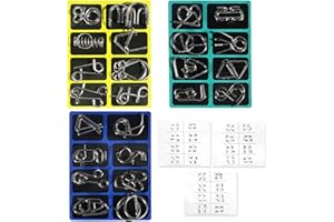 Solinorex 24 Pezzi Puzzle da Anelli In Metallo - Rompicapo Adulti Bambini丨IQ Puzzle, Giochi di Abilità per Adulti, Pensiero Rapido Giochi per Tutte le Età, Regali di Compleanno, Regali di Natale