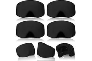 CIVANER 4 Pieces Ski Snowboard Goggle Cover Sleeve, Goggle Cover Microfiber Protective Lens Scratch Dust Protection for Travel Apres