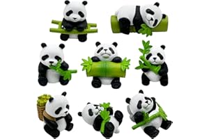 Cayway 8 Pz Mini Panda, Accessori Decorazione Giardino Delle Fate