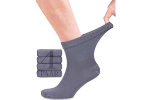 Fiera Besa Skarpety bambusowe dla cukrzyków z lycrą dla mężczyzn: wysokie do kostki; bez szwów u nasady paznokci; 4 pary