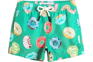 MaaMgic Bañador Niño Ropa de Baño para Niño Secado rápido Interior de Malla Short de Natación Estampado