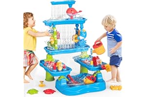 Dolanus Toys for 3+ Year Old Kids: Water Play Table Toys Sand and Water Table Gifts for Age 3 4 5 6 7 8 Years Old Kids Birthday Presents for Toddlers Outdoor Summer Garden Beach Pool