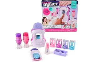 Cool Maker - Go Glam Nail Studio - Machine Manucure - 200 ongles Avec 4 Motifs, 2 Applicateurs Vernis, 1 Protège-Vernis Et 1 Masque À Ongles - Kit de Loisirs créatifs - Jouet Enfant 7 Ans et +